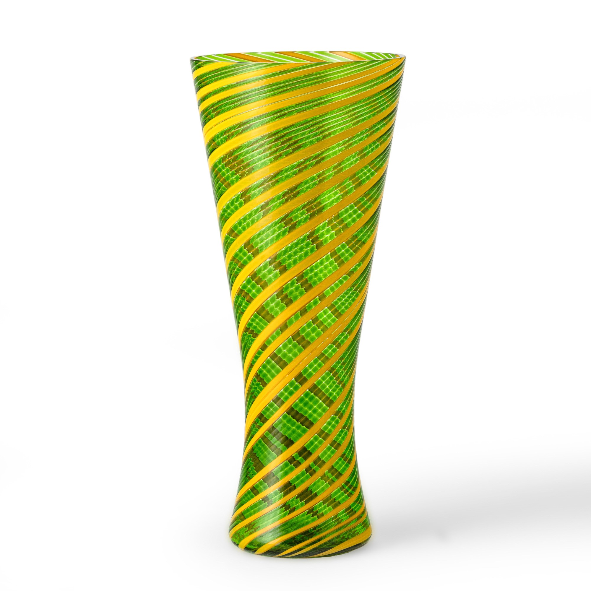 Venini, Vaso a clessidra “Ciclone” in vetro soffiato, Murano (2006)