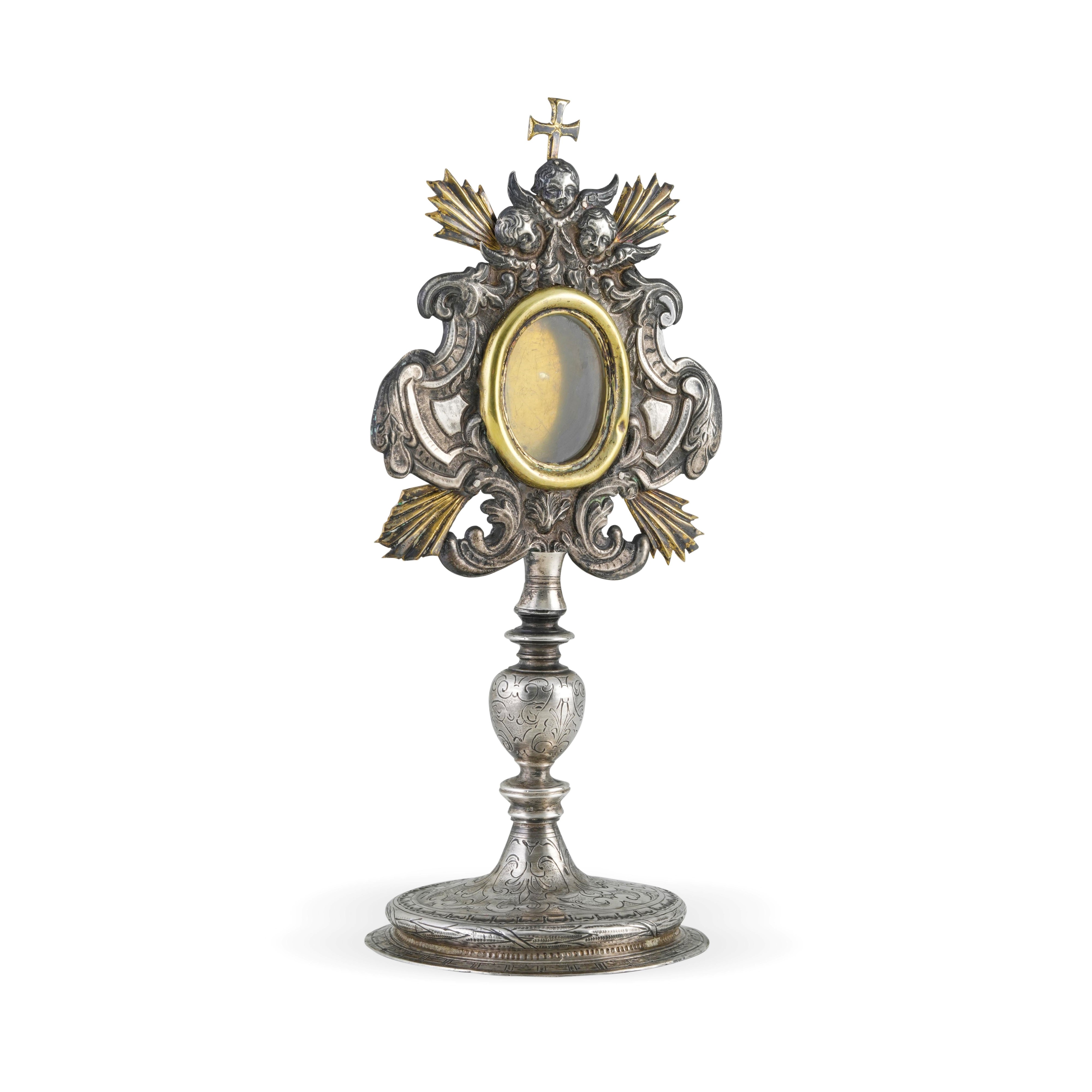 Reliquiario, Venezia, fine del XVI secolo, argento fuso, sbalzato e dorato