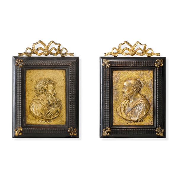 Profili dei Santi Pietro e Paolo. Fonditore del XIX secolo