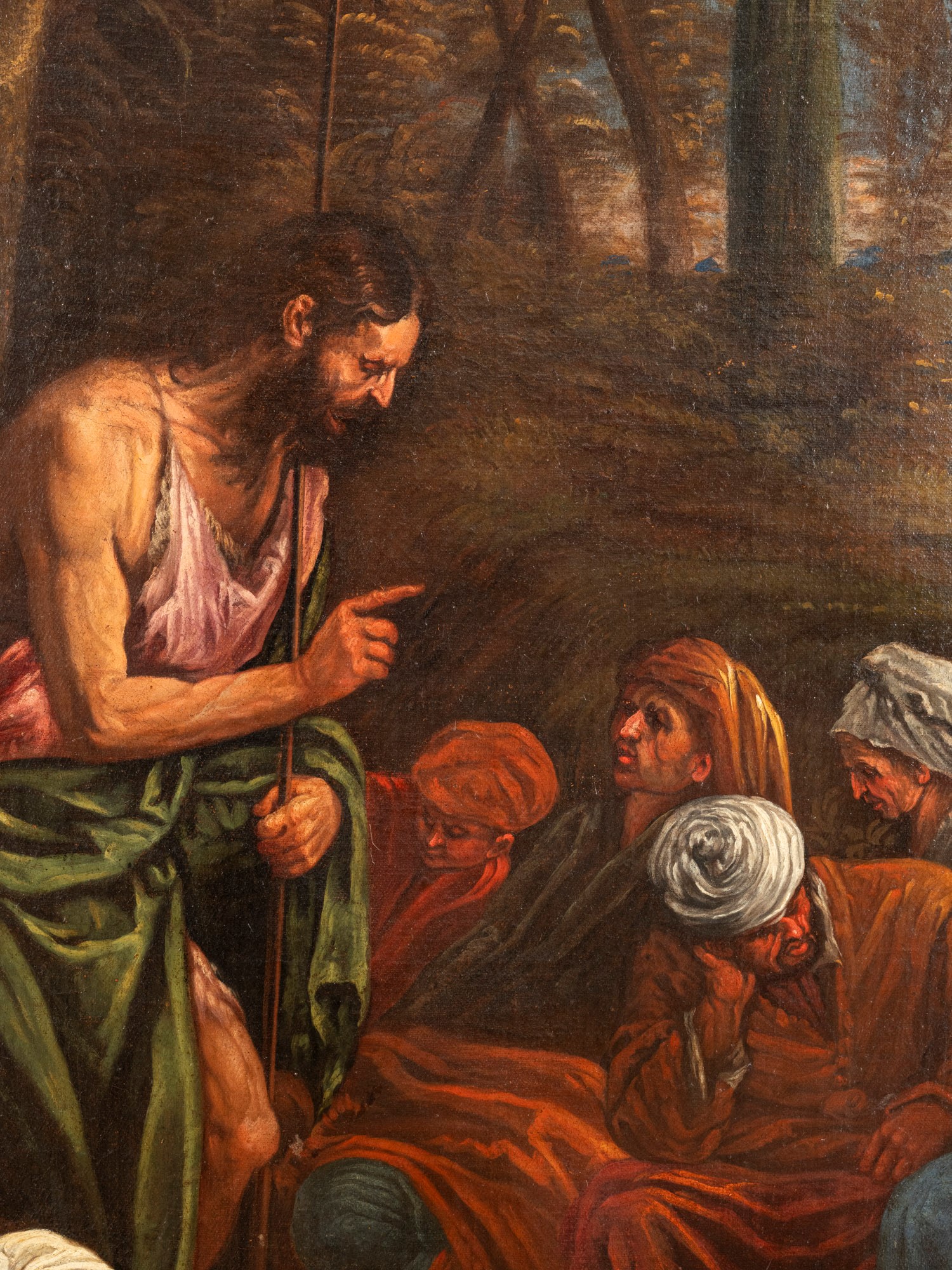 Jacopo da Ponte Detto Jacopo Bassano - La predica del Battista, olio su tela
