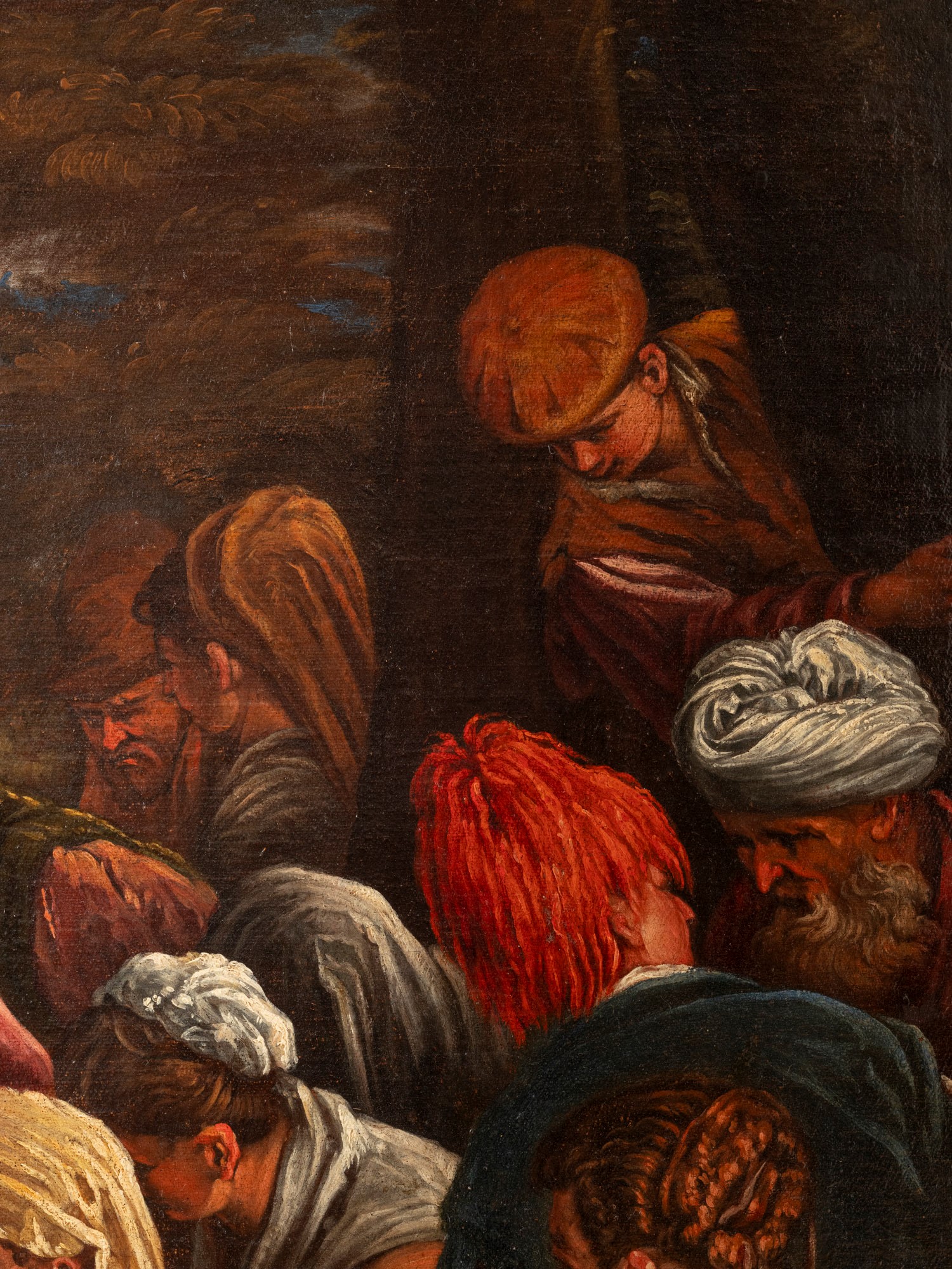 Jacopo da Ponte Detto Jacopo Bassano - La predica del Battista, olio su tela