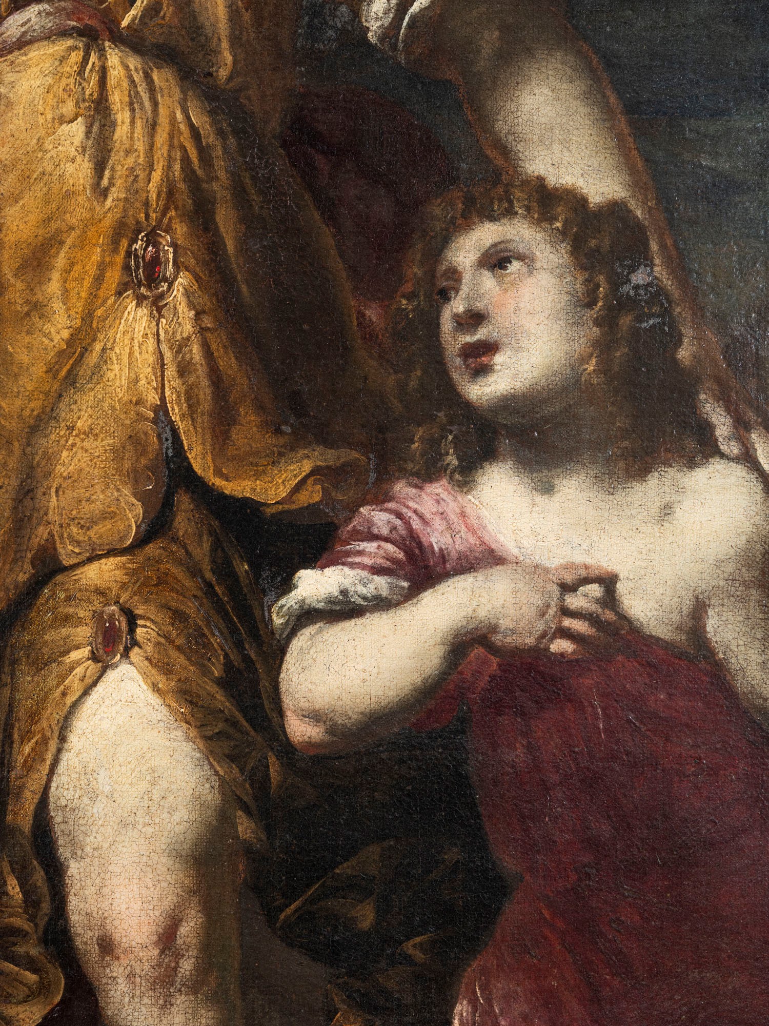 Artista genovese del XVII secolo, Tobiolo e l’angelo, olio su tela