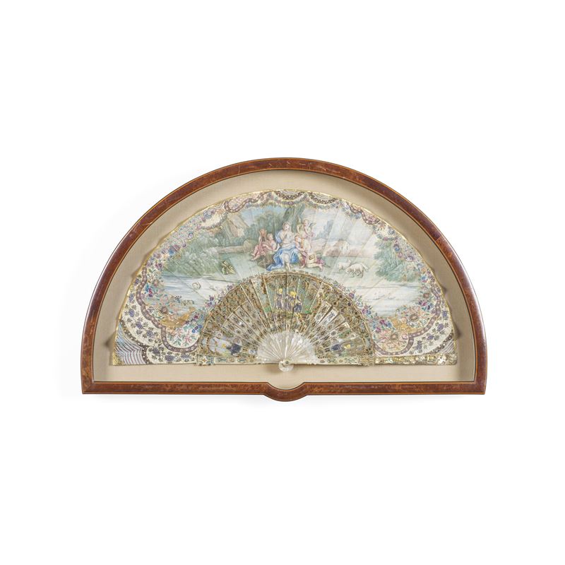 Ventaglio pieghevole. Inghilterra. Epoca 1760 circa.  - Auction Italian Mansions - Cambi Casa d'Aste
