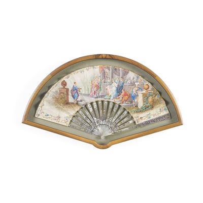 Ventaglio pieghevole nuziale, Italia, circa 1770