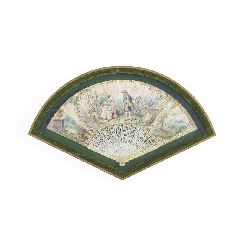 Ventaglio pieghevole. Germania. Epoca 1760 circa.  - Auction Italian Mansions - Cambi Casa d'Aste