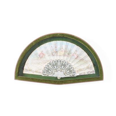Ventaglio pieghevole, Francia, c. 1860