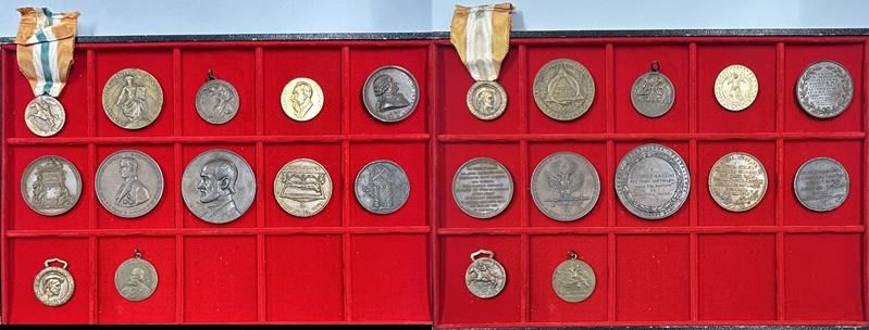 MASSONERIA. Lotto di dodici medaglie.  - Auction Light Numismatics - Cambi Casa d'Aste