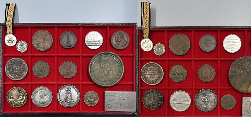 VARIE. Lotto di quindici medaglie e placchette.  - Asta Numismatica Light - Cambi Casa d'Aste