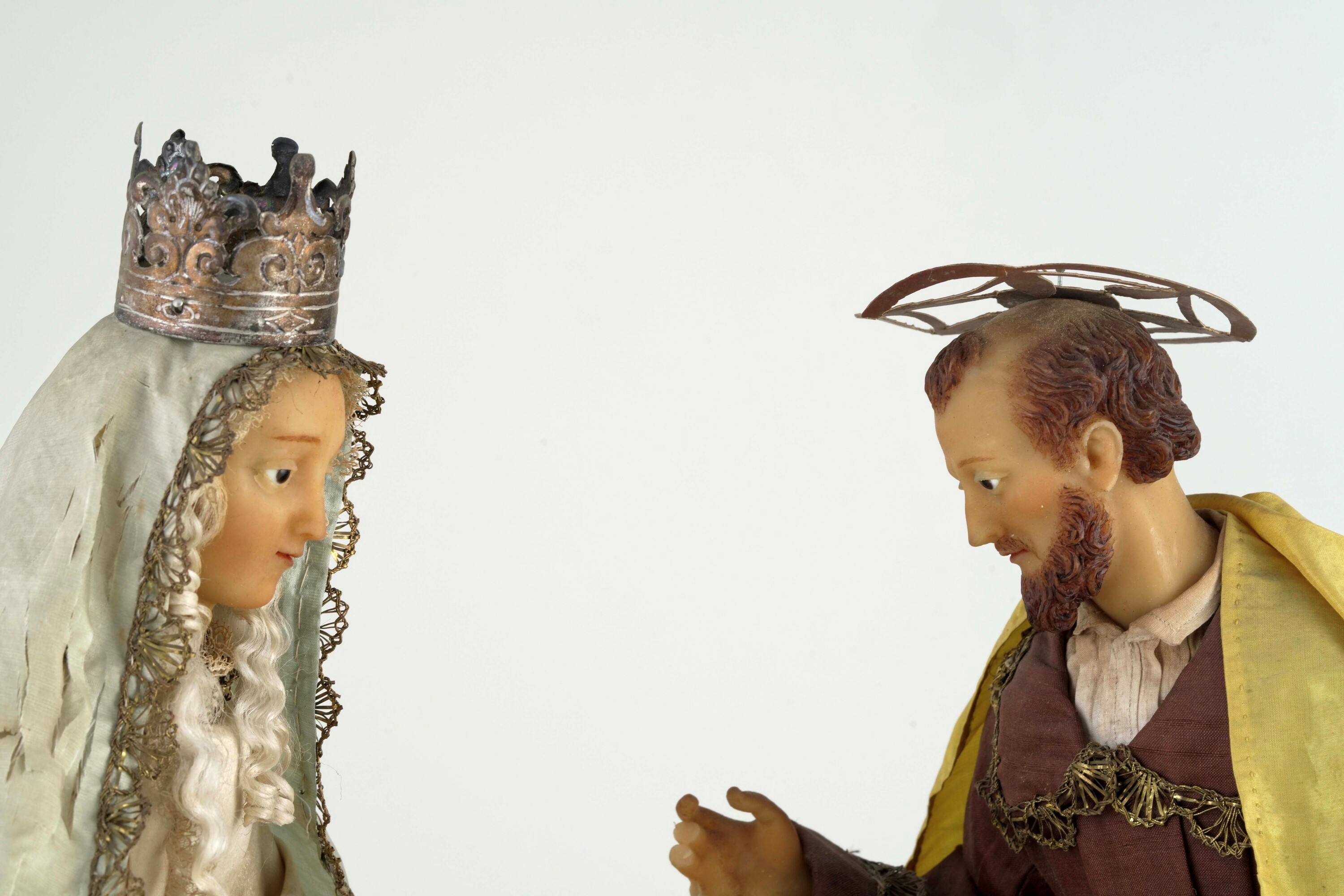 Sacra Famiglia in cera.