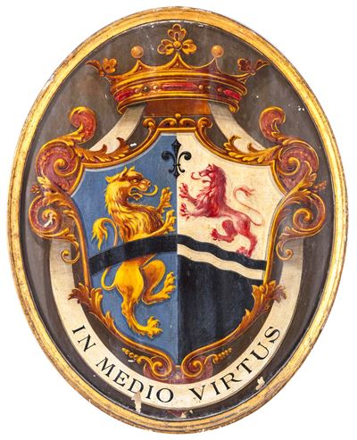 Stemma della famiglia Rosselli del Turco, olio su tela, XIX secolo