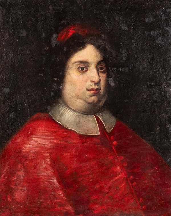 Scuola romana del XVIII secolo Ritratto di cardinale