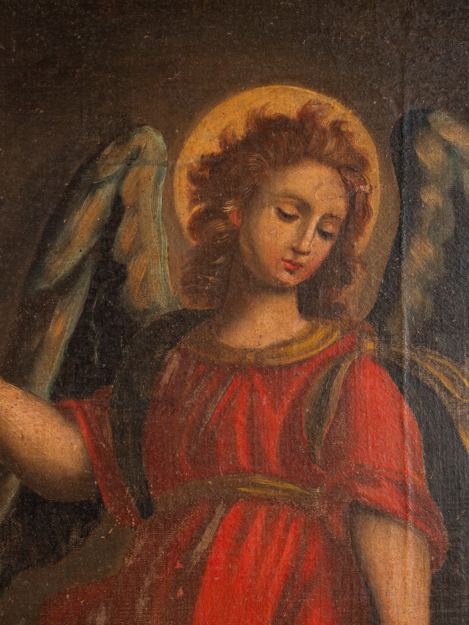 Scuola del XVIII secolo, Tobiolo e l’angelo, olio su tela