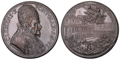 Emilio Altieri (Clemente X), Medaglia in bronzo per l’indizione del Giubileo del 1675, 1674 (A. V...