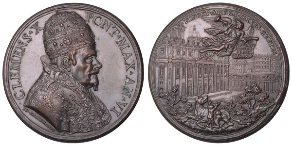 STATO PONTIFICIO. CLEMENTE X (Emilio Altieri), 1670-1676. Medaglia in bronzo A. VI. Per l'indizione del Giubileo del 1675.