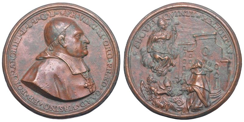 ROMA. VINCENZO MARIA ORSINI (futuro Papa Benedetto XIII), 1649-1730. Medaglia in bronzo.  - Asta Numismatica Light - Cambi Casa d'Aste