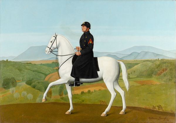Antonio Donghi - Ritratto equestre del duce