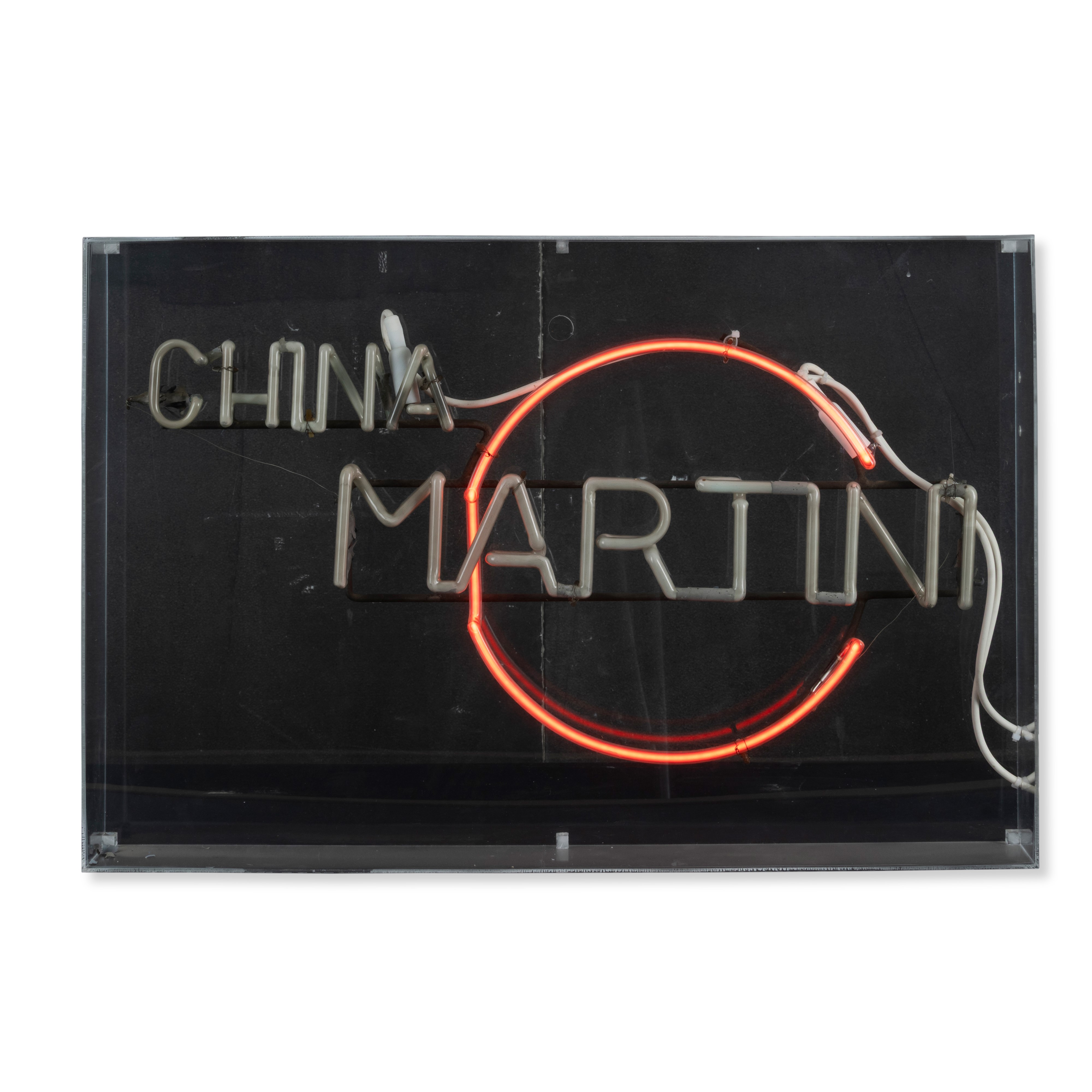 China Martini, insegna luminosa a filo neon e plexiglass (circa 1980)