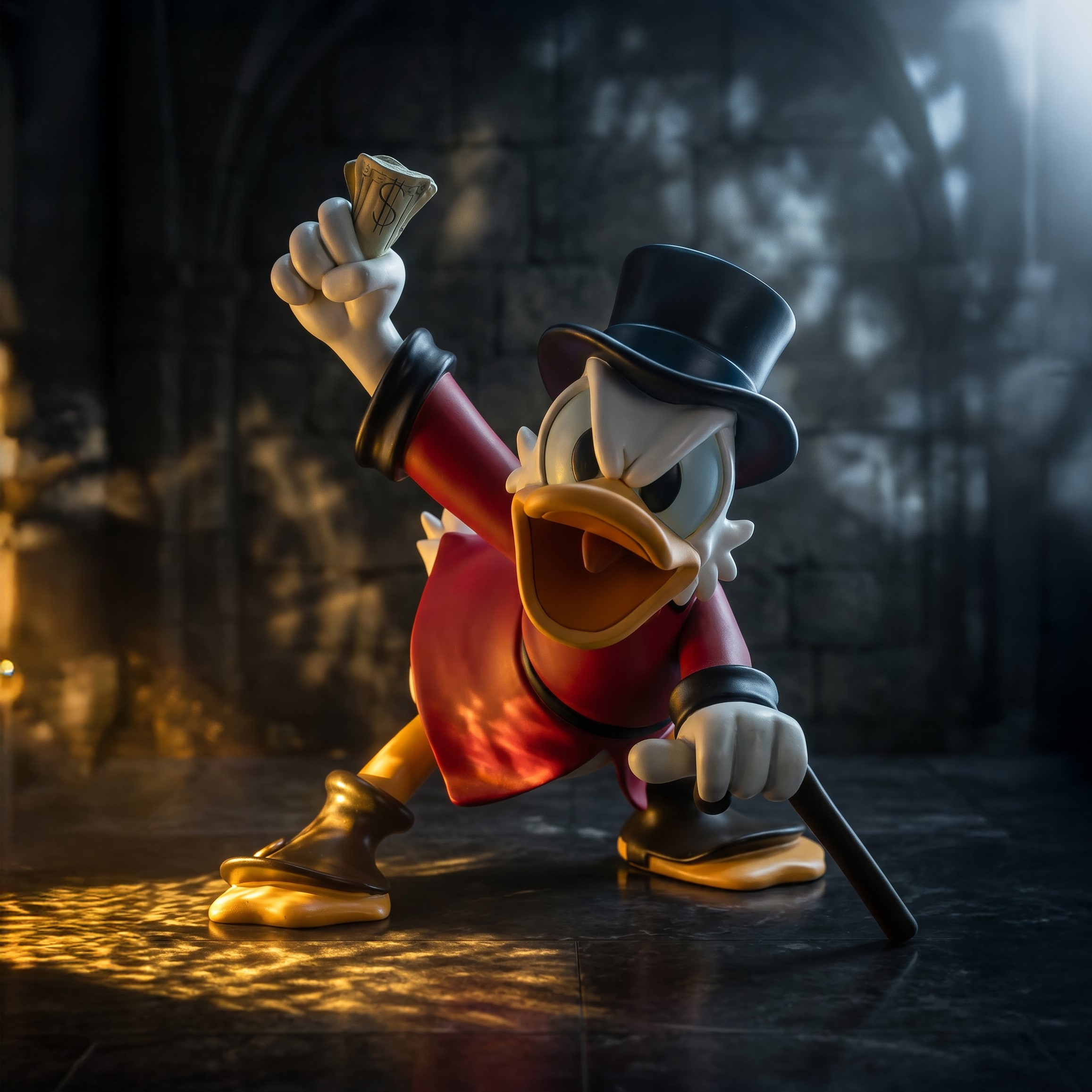 Walt Disney - Zio Paperone, statua in resina policroma