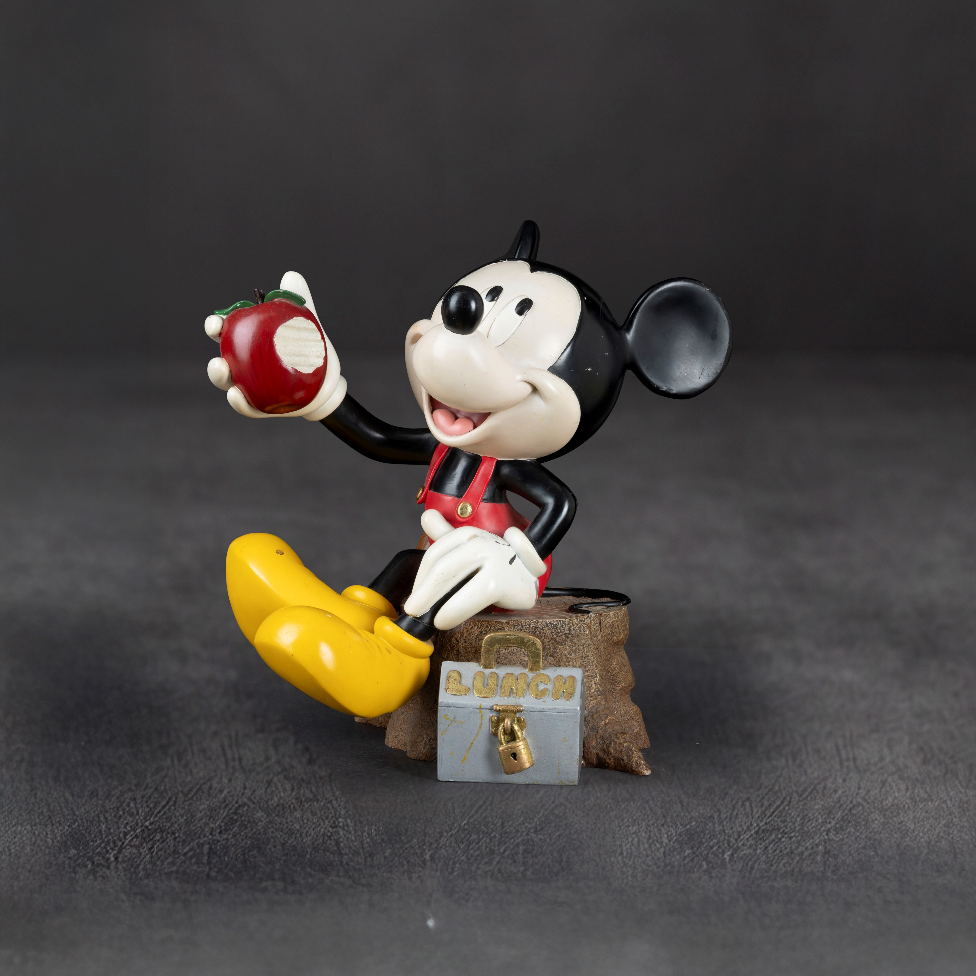 Walt Disney - Topolino Lunch, scultura in resina policroma (circa 1980)