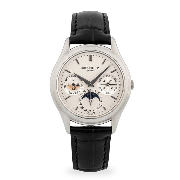 Calendario Perpetuo ref. 3940G in oro bianco 18k con doppio fondello, quadrante Silver, con scatola  [..]