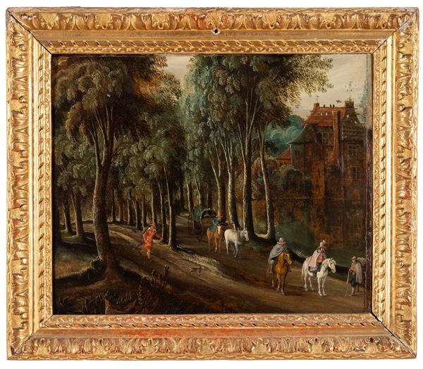 Paesaggio con viandanti