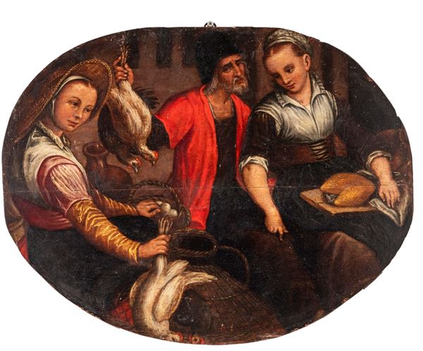 Scuola olandese del XVI secolo Interno di cucina