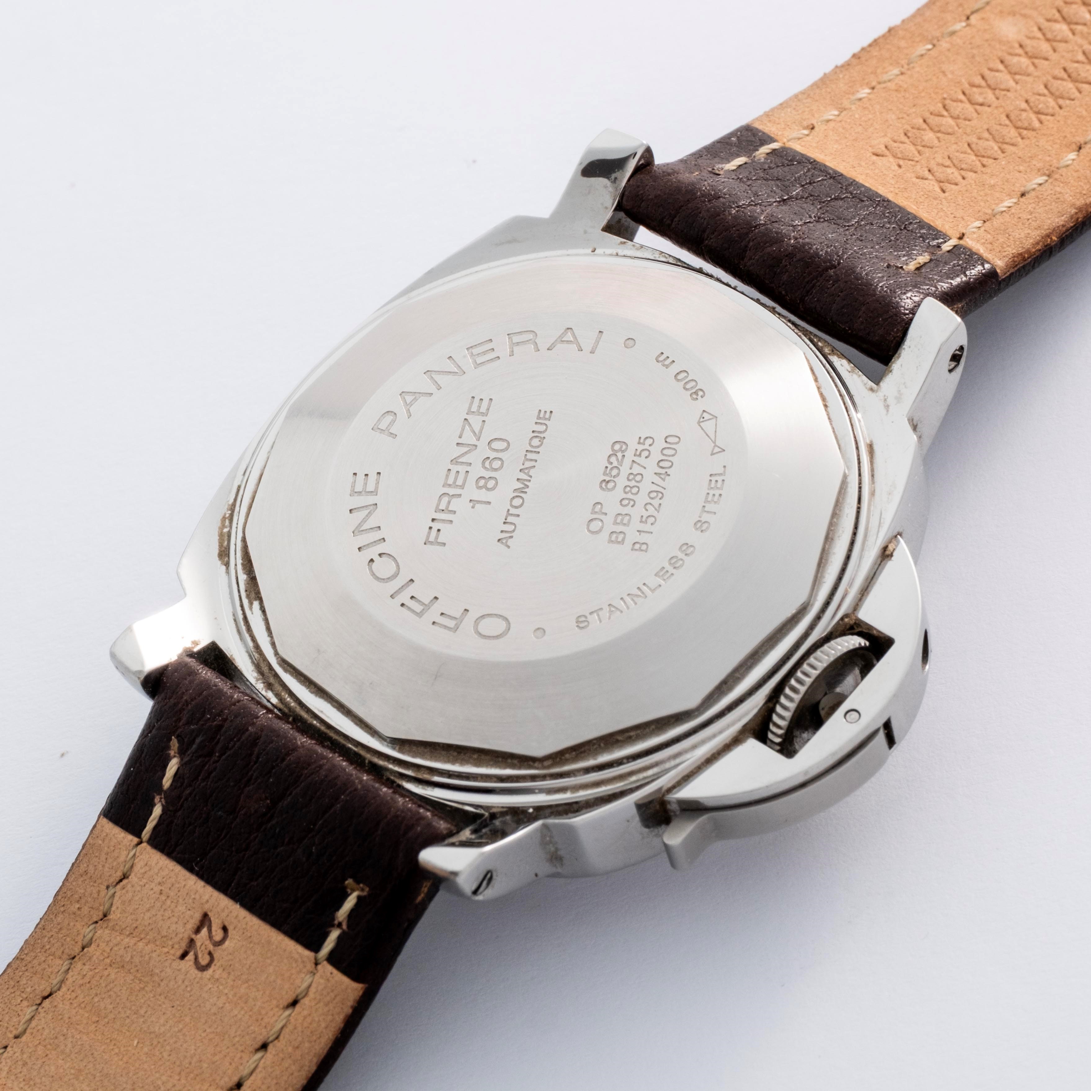 Officine Panerai - Luminor Marina in acciaio con quadrante bianco, datario e piccoli secondi