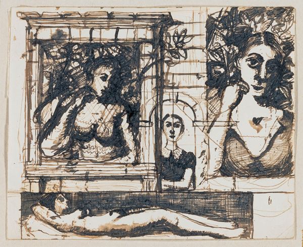 Paul Delvaux - Etude