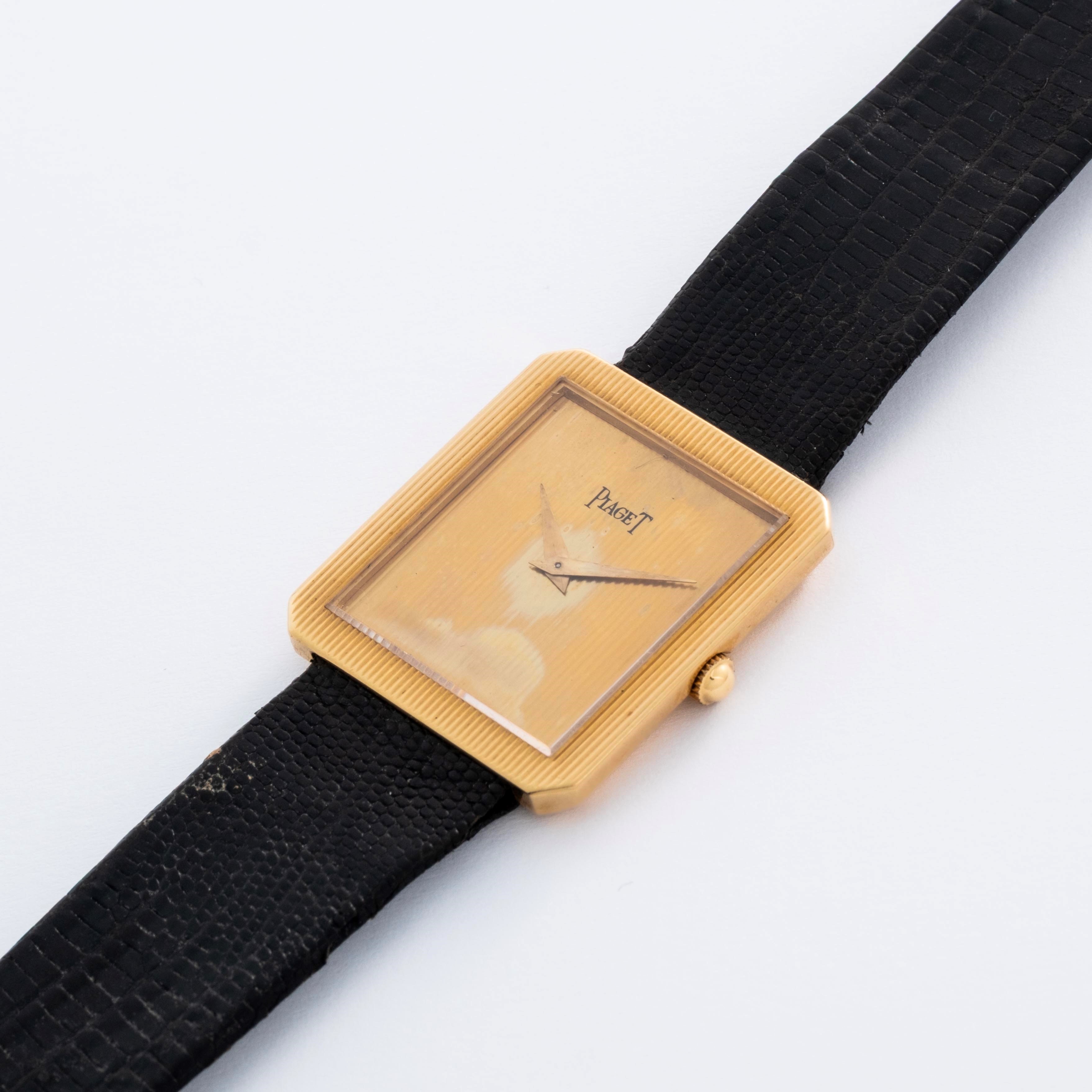Piaget - Protocole ref. 9154 in oro giallo 18k con quadrante Godronnè champagne, circa 1980
