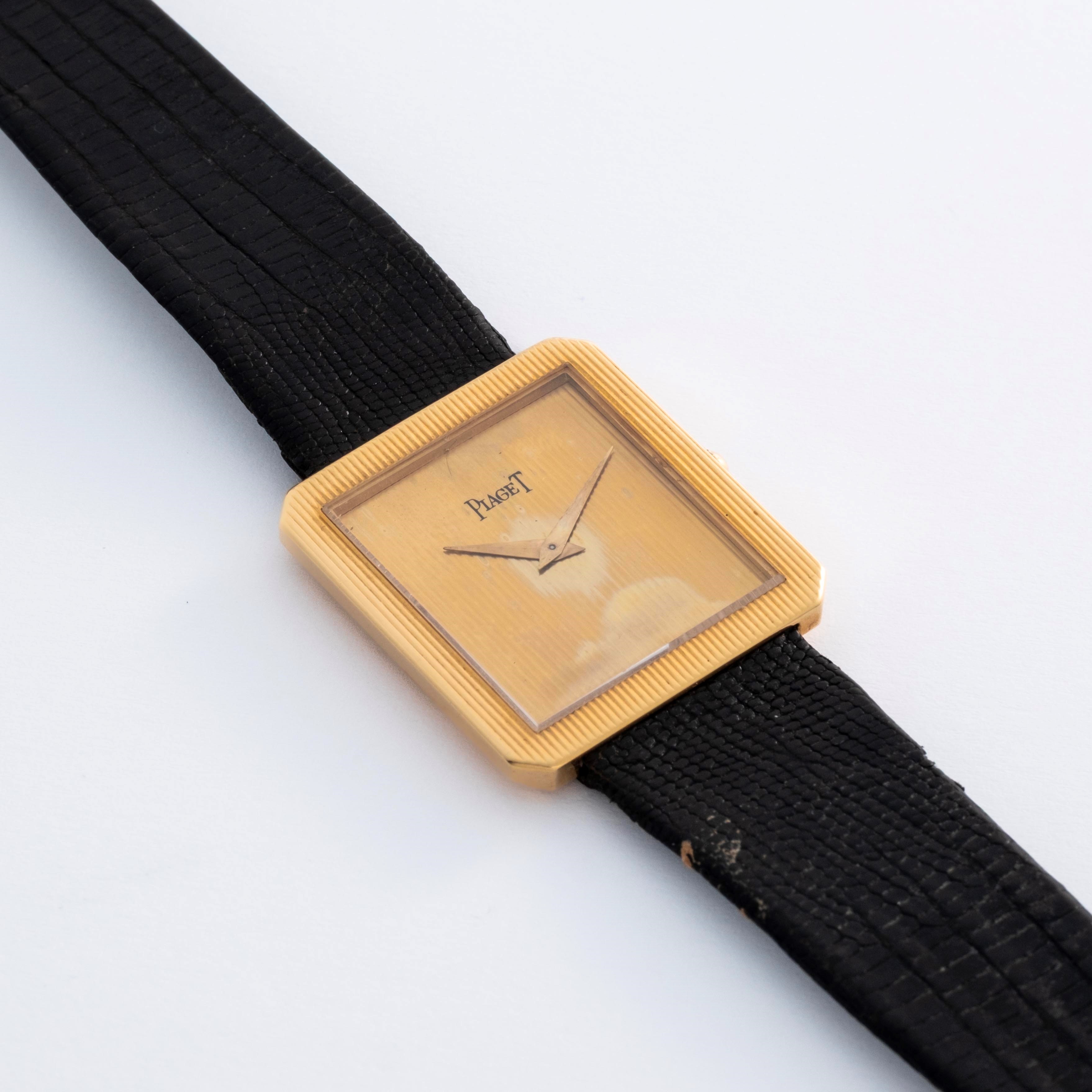 Piaget - Protocole ref. 9154 in oro giallo 18k con quadrante Godronnè champagne, circa 1980