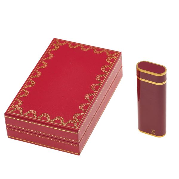 Cartier. Accendino con smalto rosso