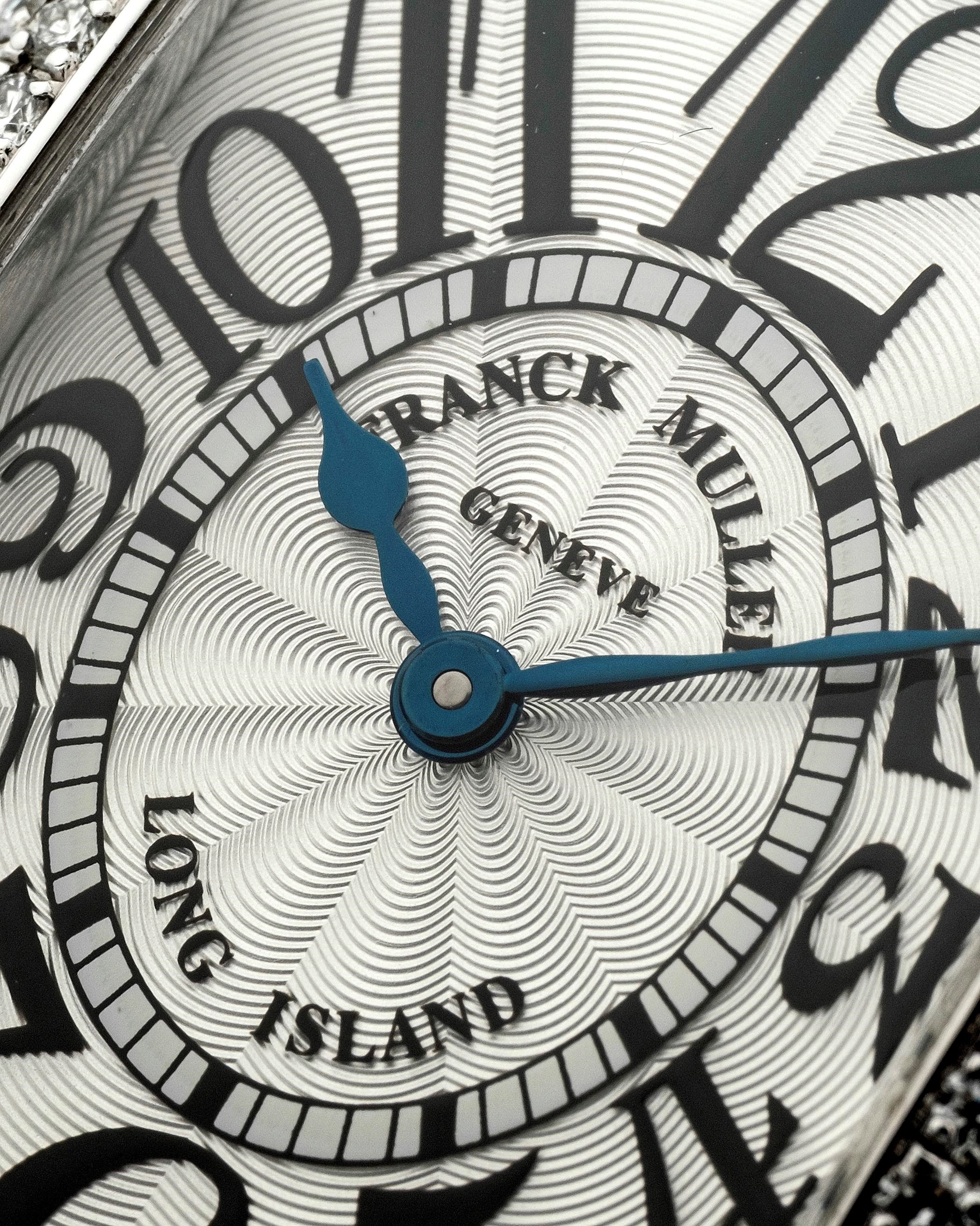 Franck Muller - Long Island ref. 950 QZ D in oro bianco 18k con quadrante argentè guilloché, circ...