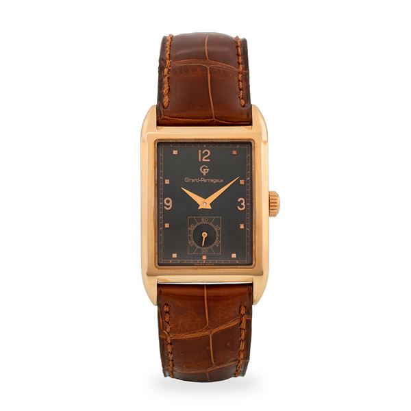 Girard Perregaux - Anniversary limited edition 200 esemplari ref. 4961 in oro rosa 18k, quadrante antracite con indici applicati e piccoli secondi al sei, circa 1991