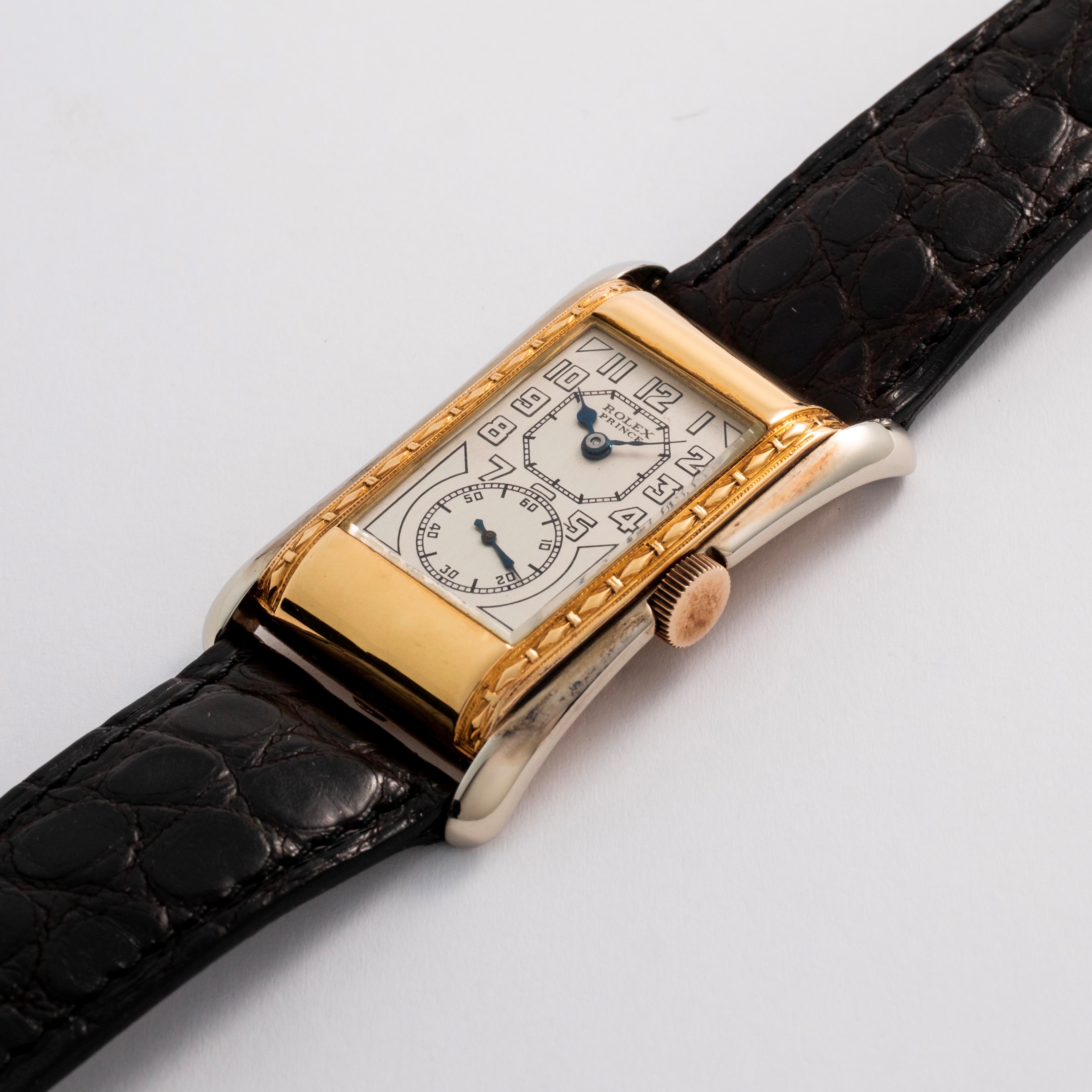 Rolex - Prince ref. 971 in oro giallo 18k e acciaio con quadrante argentè bitonale