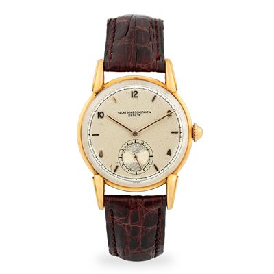 Spider Lugs “Solo tempo” in oro rosa 18k con quadrante argentè e piccoli secondi (rif. 4334), cir...