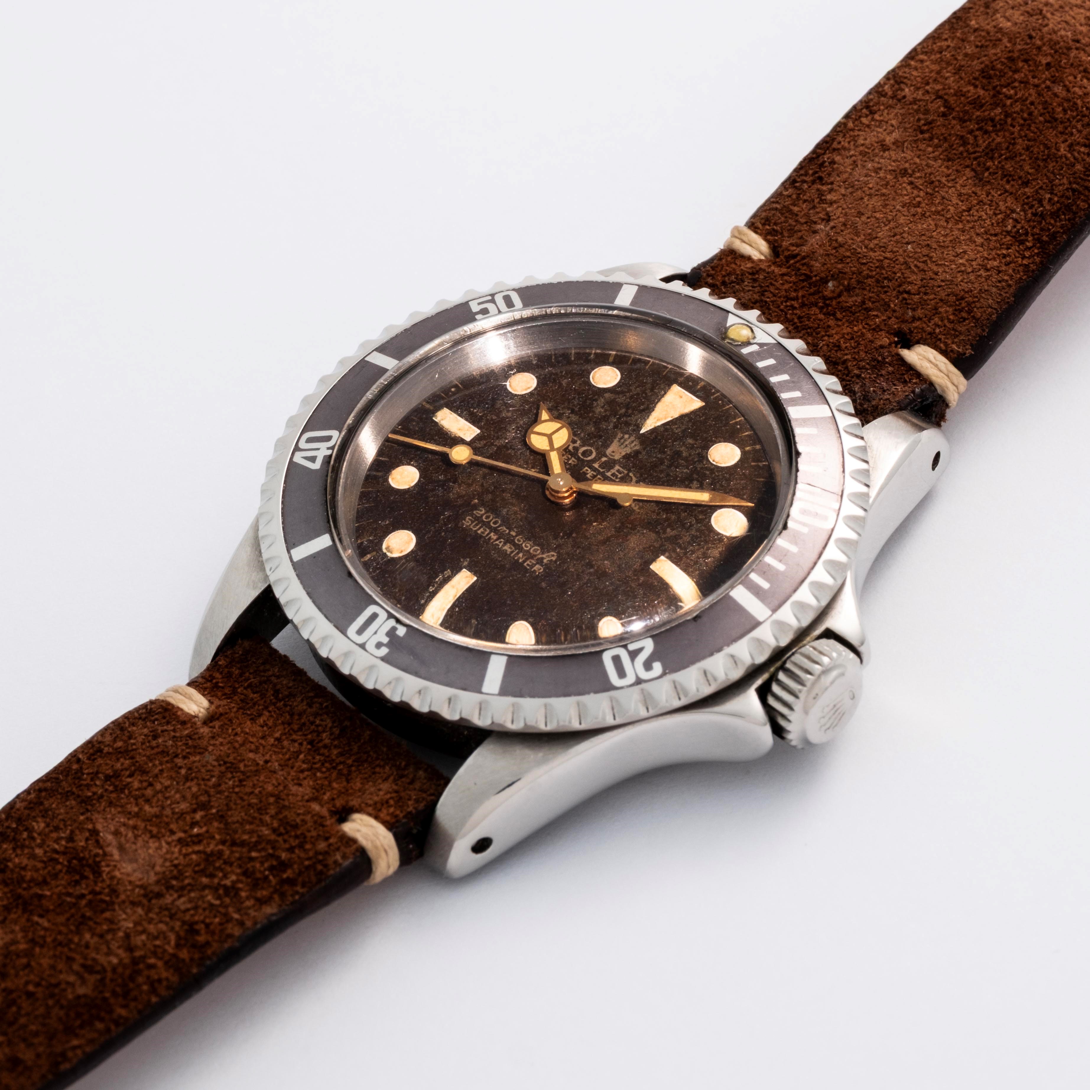 Rolex - Submariner ref. 5513 “Meters First”, acciaio, quadrante nero gilt “Tropical”