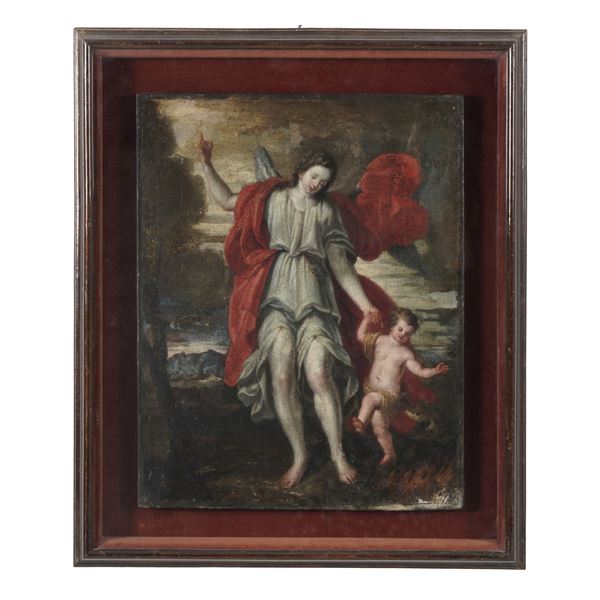 Scuola del XVIII secolo Angelo custode