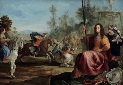 Allegoria della Fortezza, olio su rame