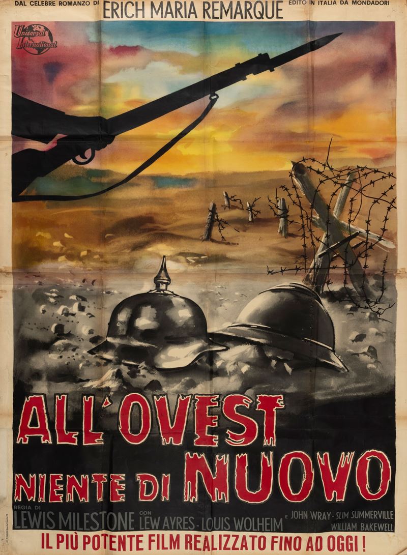Anonimo : All’ovest niente di nuovo.  - Asta Manifesti d'Epoca e Collectibles - Cambi Casa d'Aste