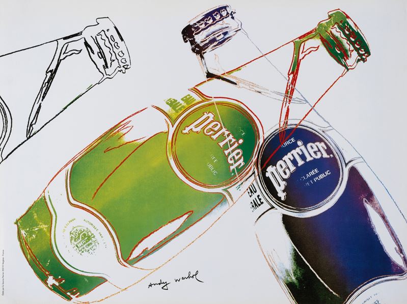Andy Warhol : Perrier  - Asta Manifesti d'Epoca e Collectibles - Cambi Casa d'Aste