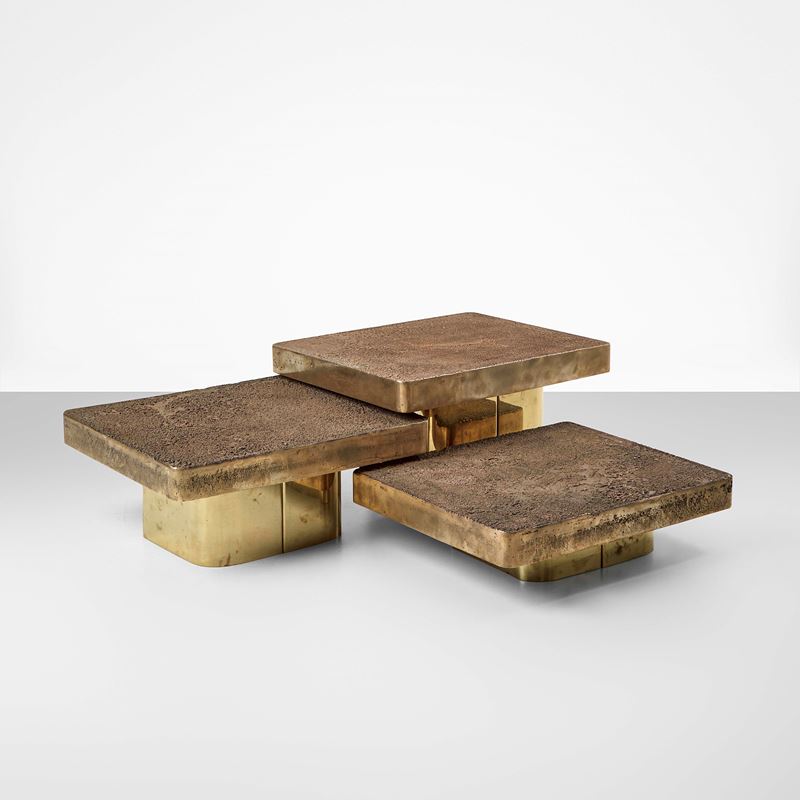 Georges Mathias : Set of three low tables  - Auction Fine Design - Cambi Casa d'Aste