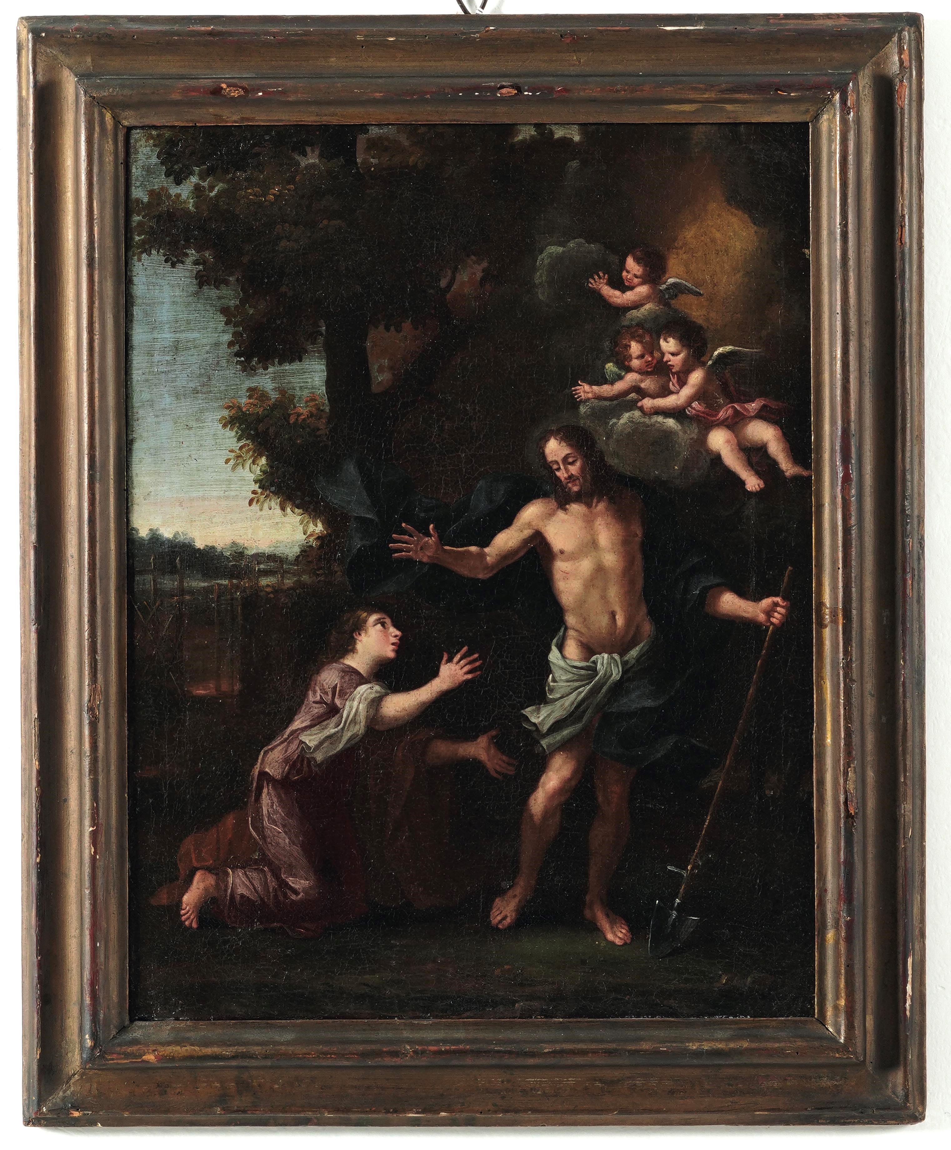 Filippo Lauri - Cristo ortolano e la Maddalena, olio su tela