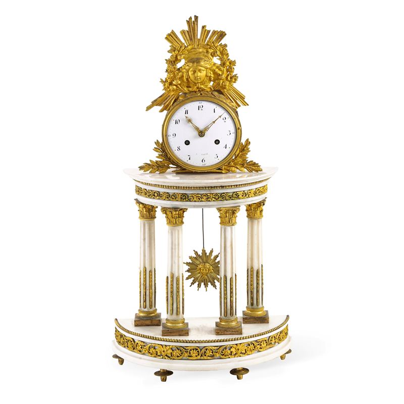 Pendola a portico. Francia XIX secolo  - Auction Italian Mansions - Cambi Casa d'Aste