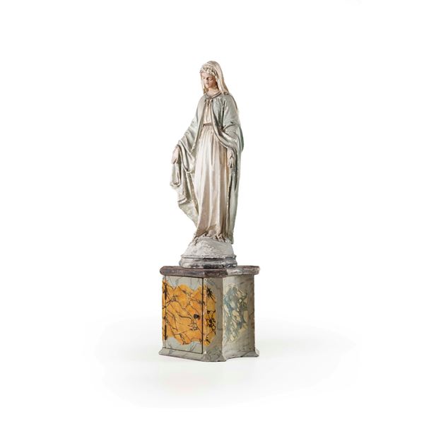 Madonna in gesso policromo