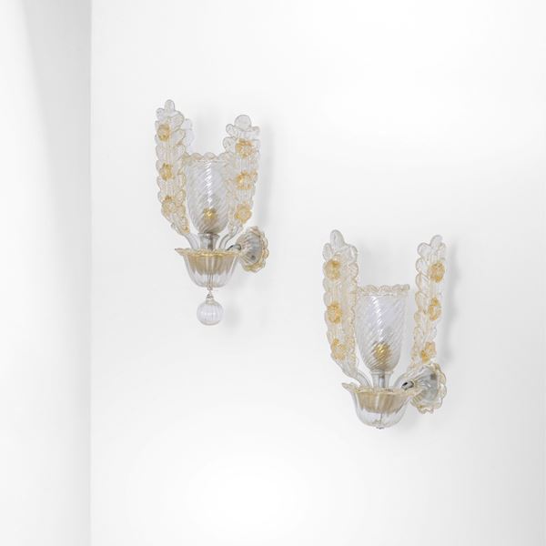 Barovier e Toso - Due lampade da parete