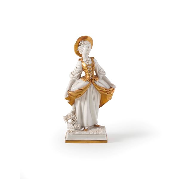 Figurina di giovane.  Italia, probabilmente Napoli, XX secolo.