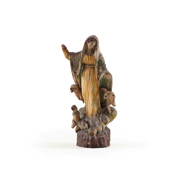 Madonna con angeli. Plasticatore del XVIII-XIX secolo