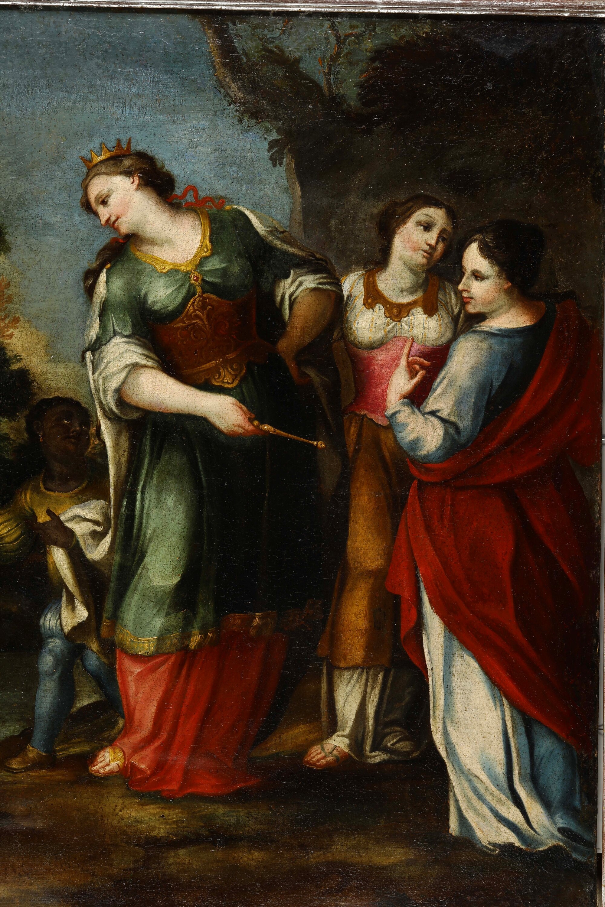 Scuola genovese (XVIII secolo), Mosè salvato dalle acque, olio su tela