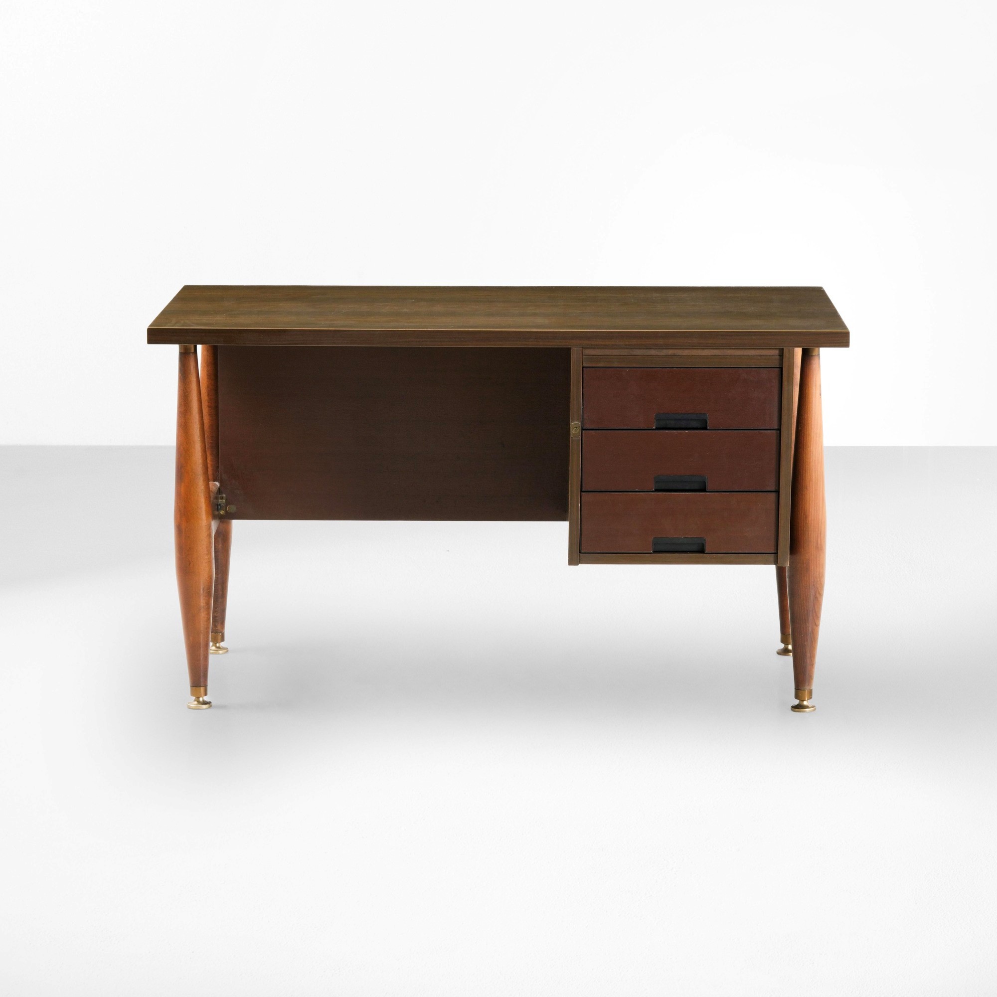 Schirolli - Scrivania in legno e materiale plastico (produzione italiana, anni 1960 circa)