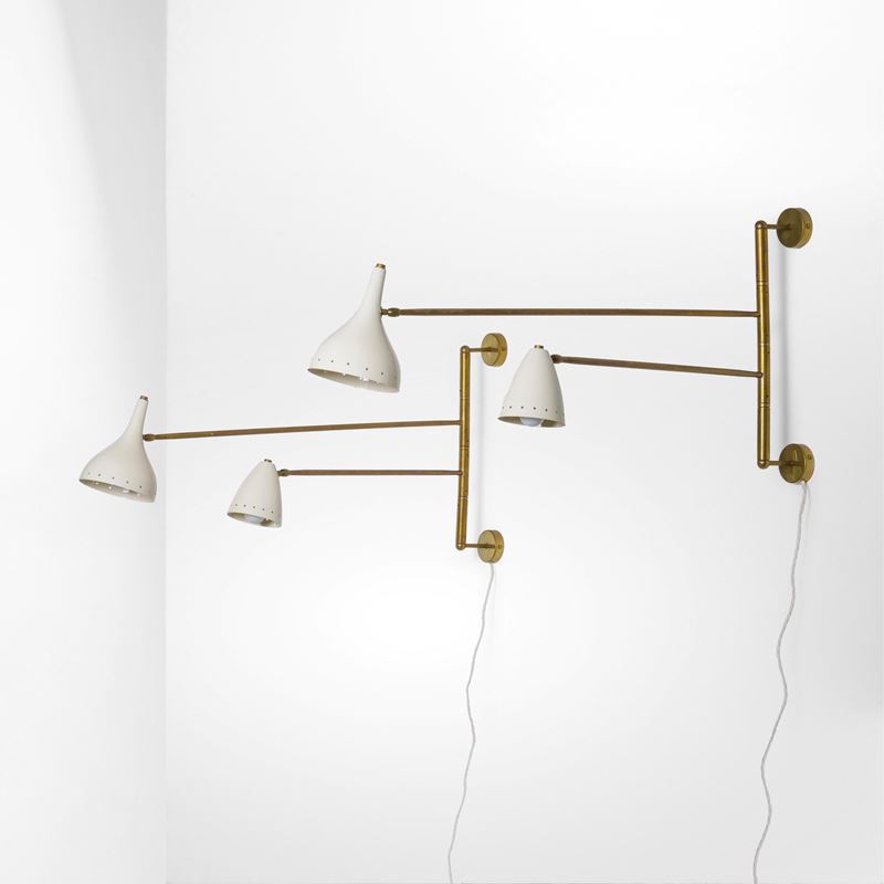 Due lampade da parete orientabili  - Asta Design Lab - Cambi Casa d'Aste